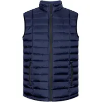 Promodoro Hommes, Gilet, Gilet matelassé pour homme, Bleu, (L)