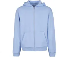 Build Your Brand Fluffy Full Zip Sweatshirt Bleu M Homme