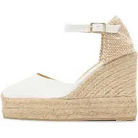 Castañer Espadrilles 'Carol' beige clair / blanc