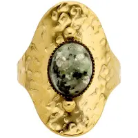 IZIA Bague or / mélange de couleurs