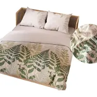 MARKIZETA HOME Literie, linge de lit en satin de coton 160x200 Ferna feuilles