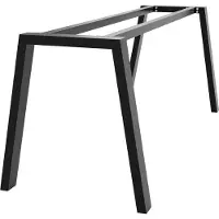 MetaloPro Bamako Pieds de table avec colonne centrale, pieds de table en métal, pieds de table, pied de table, pieds de table en métal, pieds de table noirs - 130 x 70 x 72 cm