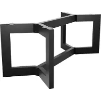 MetaloPro Barax Space Extreme – Pied de table au design symétrique carré, idéal pour les intérieurs modernes, style minimaliste - 140 x 80 x 72 cm