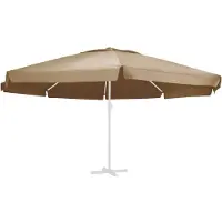 vidaXL Housse de rechange pour parasol Taupe 610 cm