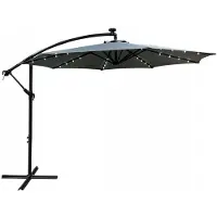 Akord Parasol De Jardin Milin Gris 245X245X245