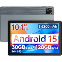 JENBIZZ Tablette 10 pouces avec Android 15, 30 Go de RAM, 128 Go de stockage, batterie de 6 200 mAh, Widevine L1, Wi-Fi 6, Bluetooth 5.3