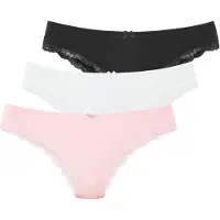 LASCANA Slip rose / noir / blanc