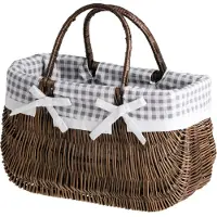 TheWickerStories Panier à provisions, sac en osier, panier en osier pour les courses, sac de dame en osier