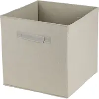 DOCHTMANN Boîte pour callax, boîte de rangement en velours côtelé, beige 31x31x31cm