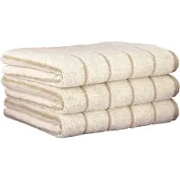 Cawoe Serviette beige / blanc naturel