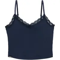 Superdry Femme Débardeur Court Essentiel à Bordure en Dentelle Navy Taille: 42