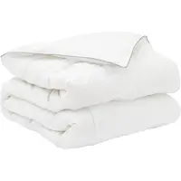 vidaXL Ensemble de literie blanc 140 x 220 cm, en coton, bambou et polyester