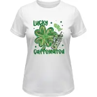 Usha T-shirt 'Irish' vert / vert clair / noir / blanc