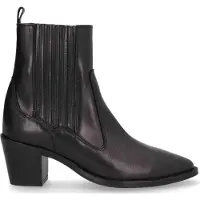 Alpe pour femme. 534208 Bottes Couture en cuir noir (37), Plat, Fermeture éclair, Casuel