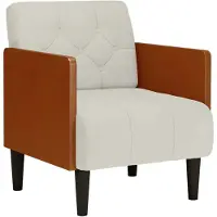 vidaXL Fauteuil avec accoudoirs Crème 55 cm Velours