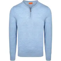 Suitable Crew Zip Merino Bleu Clair