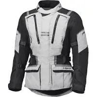 Held Veste textile imperméable pour moto Hakuna Matata 3, gris clair/noir, Long 3XL
