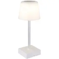 Globo Lampe de table LED, blanc, variateur tactile, batterie, H 25,5 cm