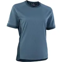 iON Tech Logo Short Sleeve Enduro Jersey Bleu XL Femme