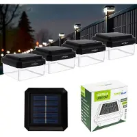 Greenblue 4 lampes solaires à LED pour poteaux de 80 x 80 mm, cache en forme d'enveloppe, 3200 K, GB127 WW