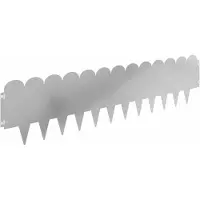 vidaXL Bordure de pelouse, 10 pièces, 103 x 25 cm, acier argenté
