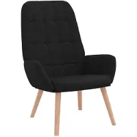 vidaXL Fauteuil relax noir tissu