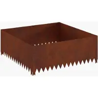 vidaXL Bordure de pelouse 100 x 100 x 35 cm en acier rouillé