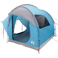 vidaXL Tente de camping bleue pour 3 personnes, en polyester et en acier