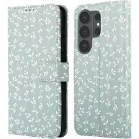 IMoshion Étui de télephone portefeuille Design Samsung Galaxy S26 Ultra - Smoke Green Flowers