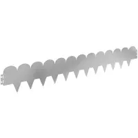 vidaXL Bordure de pelouse, 30 pièces, 103 x 15 cm, acier argenté