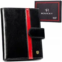 Rovicky Grand portefeuille en cuir pour homme avec RFID -