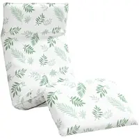 vidaXL Chaise longue Pliable Motif Feuilles 175x54x8,5 cm Tissu Oxford