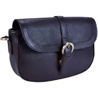 Beocca Maia sac à bandoulière en cuir, en cuir tanné végétal, léger et polyvalent, sac de jour, fait main, Marron foncé