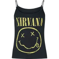 Nirvana Top de - Smiley - S - XXL - pour Femme - noir - Taille M
