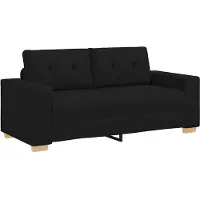 vidaXL Canapé deux places noir 180x77x82 cm en tissu