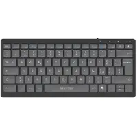 Vultech KEY-601WBT, Mini, sans fil, USB + RF + Bluetooth, touches à ciseaux, clavier QWERTY, noir