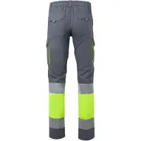VELILLA Pantalon Multipoches Bicolore Haute Visibilit? Grey/Fluo Yellow - VELILLA V3030 - Taille XL
