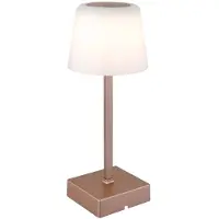 Globo Lampe de table LED, champagne, variateur tactile, batterie, H 25,5 cm
