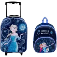 Disney Frozen Ensemble de voyage : valise à roulettes et sac à dos