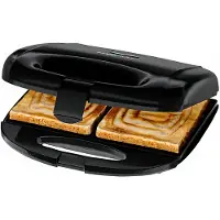 Clatronic ST-3814 Grillà sandwichs avec revêtement antiadhésif - Noir