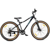 INNE VTT 27,5 pouces, suspension, 7 vitesses Shimano, freins à disque, béquille, cadre M, roues 17 pouces, Verdant Shred noir