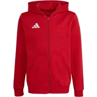 Adidas Entrada 26 Full Zip Sweatshirt Rouge 13-14 Years Enfants