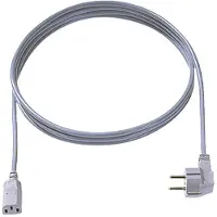 Bachmann Fiche d'alimentation Type C13Koppler Câble d'alimentation (2 m), Câble d'alimentation, Gris