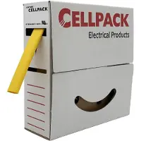 Cellpack - 127069 Gaine Thermorétractable séns Colle Jaune 9.50 Mm 4.80 Mm Taux De Retreint:2:1 10 M X778211