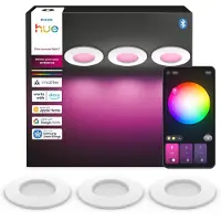 Philips Hue Spot Encastré Slim Lot de 3 - White and Color - 90 mm - Blanc