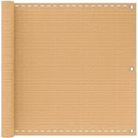 vidaXL Brise-vue pour balcon, couleur sable, 75 x 300 cm, en PEHD et aluminium