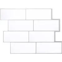 vidaXL Carreau de métro 20 pcs Blanc gris 29 x 21 cm