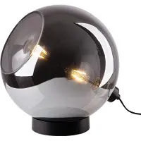 Halay Lampe de table, verre, fumé, moderne, L 44 cm