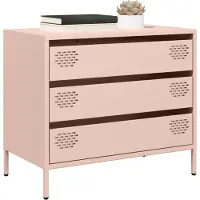 vidaXL Sideboard Rose 68x39x58,5 cm Acier laminé à froid
