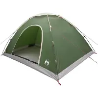 vidaXL Tente de camping pour 6 personnes, verte, en polyester 185T avec revêtement PU